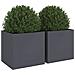 Fioriere 2 pz Antracite 49x47x46 cm Acciaio - Foto miniatura 6