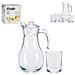 Set Di Brocca In Vetro 1,8l + 4 Bicchieri. - Foto miniatura 1