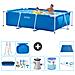 Piscina Fuori Terra - Rettangolo - 260x160x65 Cm - Blu - Include Accessori Coordinati A104 - Foto miniatura 1