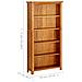 Lusso Casadino -  Libreria A 5 Ripiani 70x22x140 Cm In Legno Massello Di Rovere - Foto miniatura 6
