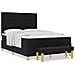 Letto con Box Spring con Materasso e Panchina Nero 140x200 cm Tessuto - Foto miniatura 4