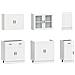 Set Mobili da Cucina 7 pz Kalmar Bianco Legno Multistrato - Foto miniatura 4
