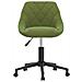 Sedia Da Ufficio Girevole Verde Chiaro In Velluto - Foto miniatura 2