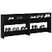 Armadi per scarpe da muro 2 pcs Rovere nero Legno multistrato - Foto miniatura 3