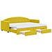 Divano Letto Estraibile con Cassetti Giallo 80x200cm in Velluto - Foto miniatura 1