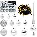 Albero di Natale con 150 LED con supporto Nero 120 cm PVC - Foto miniatura 6