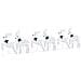Renne LED 6 pcs Argento Tessuto - Foto miniatura 1