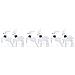 Renne LED 6 pcs Argento Tessuto - Foto miniatura 6