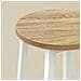 Sgabello da bar da cucina - Elegante rovere Sonoma con gambe bianche CODICE 2906 - Foto miniatura 4