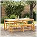 Set da Pranzo per Giardino 3 pcs Marrone - Foto miniatura 2
