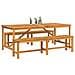 Set da Pranzo per Giardino 3 pcs Marrone - Foto miniatura 3
