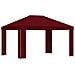 Gazebo 4 × 3 m Borgogna Poliestere e Acciaio 190 gsm - Foto miniatura 1