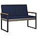 Panchina da esterno Grigio e Blu Navy 107 x 61 x 80 cm - Foto miniatura 1