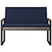 Panchina da esterno Grigio e Blu Navy 107 x 61 x 80 cm - Foto miniatura 5