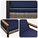 Panchina da esterno Grigio e Blu Navy 107 x 61 x 80 cm - Foto miniatura 8