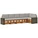 Set divano sezionale con cuscino 6 pcs Naturale e Grigio Chiaro - Foto miniatura 1