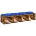 Cuscini per Sedia in 4 Pezzi 4 pz 100% Poliestere Blu Reale - Foto miniatura 2