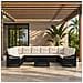 Set Divano da Giardino 11 pz Nero e Bianco Crema polyrattan - Foto miniatura 3