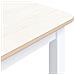 Tavolo Da Pranzo Bianco Marrone 114x71x75cm Massello Di Hevea - Foto miniatura 2