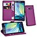 Custodia Compatibile Con Samsung Galaxy A3 2015 In Violetta Ametista - Coperchio Protettiva Con Chiusura Magnetica, Funzione Stand E Tasca Per Le Carte - Foto miniatura 1