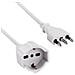 Prolunga 5 Mt: Spina 16a E Presa (schuko + 10/16a), Bianco. Cavo 3g1,5 Mm - Foto miniatura 2