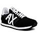 Sneaker Running Micro Suede / Nylon Mesh Nero / Bianco Us21ax04 Xux017 - Foto miniatura 1