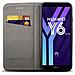 Cover Per Huawei Y6 2018, Nero - Custodia A Libro Flip Smart Magnetica Con Appoggio E Porta Carte - Foto miniatura 3