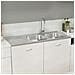 Lavello Cucina Doppia Vasca 1200x500x155mm Argento Acciaio Inox - Foto miniatura 5