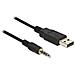 1.8m USB2.0-A / 3.5mm USB 2.0-A 3.5mm Nero cavo di interfaccia e adattatore - Foto miniatura 1
