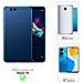 Custodia Compatibile Con Honor 7x In Blu Fiore - Coperchio Protettivo In Design Floreale Con Chiusura Magnetica, Funzione Stand E Slot Per Carte - Foto miniatura 2