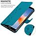 Custodia Compatibile Con Honor 7x In Blu Fiore - Coperchio Protettivo In Design Floreale Con Chiusura Magnetica, Funzione Stand E Slot Per Carte - Foto miniatura 5