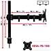 Dm251x3 Supporto Da Scrivania Monitor 13” - 27” Staffa Supporto Monitor / Schermo Con Due Braccia Estensorie E Morsetto Tavolo Vesa Max 100 X 100mm Struttura In Acciaio Portata 8kg - Foto miniatura 5