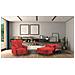 Divano Letto Almerinda, Divano Singolo, 100% Made In Italy, Poltrona Soggiorno Con Apertura A Carrello, In Tessuto Imbottito, Con Braccioli Standard, Cm 110x90h85, Rosso - Foto miniatura 1