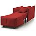 Divano Letto Almerinda, Divano Singolo, 100% Made In Italy, Poltrona Soggiorno Con Apertura A Carrello, In Tessuto Imbottito, Con Braccioli Standard, Cm 110x90h85, Rosso - Foto miniatura 3