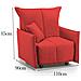 Divano Letto Almerinda, Divano Singolo, 100% Made In Italy, Poltrona Soggiorno Con Apertura A Carrello, In Tessuto Imbottito, Con Braccioli Standard, Cm 110x90h85, Rosso - Foto miniatura 4