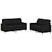 Set Di Divani 2 Pz Con Cuscini Nero In Tessuto - Foto miniatura 2
