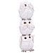Totem Più Saggio Tre Gufi Bianchi Da Collezione 20 Cm - Foto miniatura 3