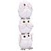 Totem Più Saggio Tre Gufi Bianchi Da Collezione 20 Cm - Foto miniatura 1