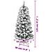 Albero Natale Artificiale Incernierato Con Neve Fioccata 120 Cm - Foto miniatura 8