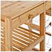 Carrello Portavivande Morino Legno Di Bambù Marrone Chiaro - Foto miniatura 6
