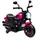 Moto Elettrica Per Bambini 18-36 Mesi Con Rotelle E Fanale, 76x42x57 Cm, Rosa E Nero - Foto miniatura 1