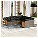 Set Divano Da Giardino 8 Pz Con Cuscini Grigio In Polyrattan - Foto miniatura 3