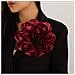 Spilla Con Fiore Grande E Vistoso In Tessuto Satinato Darkred - Foto miniatura 4