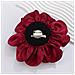 Spilla Con Fiore Grande E Vistoso In Tessuto Satinato Darkred - Foto miniatura 6