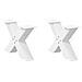 Gambe Tavolino Da Caffè A X 2 Pz Bianco 60x(30-31)cm In Acciaio - Foto miniatura 1