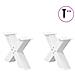 Gambe Tavolino Da Caffè A X 2 Pz Bianco 60x(30-31)cm In Acciaio - Foto miniatura 3