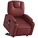 Poltrona Alzapersona Reclinabile Rosso Vino In Similpelle - Foto miniatura 2