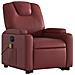 Poltrona Alzapersona Reclinabile Rosso Vino In Similpelle - Foto miniatura 3