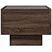 Lusso Casadino -  Comodino Con Led Infinity Rovere Marrone 40x40x30 Cm - Foto miniatura 5
