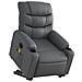 Poltrona Alzapersona Elettrica Reclinabile Grigio in Similpelle - Foto miniatura 3